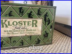 Vintage Kloster 5 Drawer Metal Spool Cabinet Store Display Sewing Box Silhouette