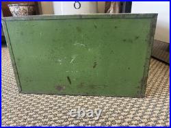 Vintage Kloster 5 Drawer Metal Spool Cabinet Store Display Sewing Box Silhouette