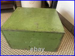 Vintage Kloster 5 Drawer Metal Spool Cabinet Store Display Sewing Box Silhouette
