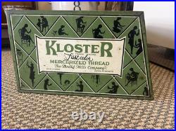 Vintage Kloster 5 Drawer Metal Spool Cabinet Store Display Sewing Box Silhouette