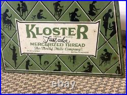 Vintage Kloster 5 Drawer Metal Spool Cabinet Store Display Sewing Box Silhouette