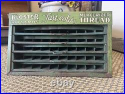 Vintage Kloster 5 Drawer Metal Spool Cabinet Store Display Sewing Box Silhouette