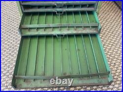 Vintage Kloster 5 Drawer Metal Spool Cabinet Store Display Sewing Box Silhouette
