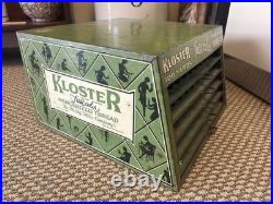 Vintage Kloster 5 Drawer Metal Spool Cabinet Store Display Sewing Box Silhouette