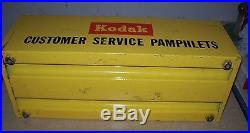 Vintage Kodak Customers Service Pamphlets Metal Store Display Box-Camera-Film