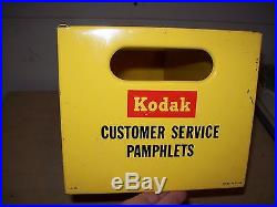 Vintage Kodak Customers Service Pamphlets Metal Store Display Box-Camera-Film