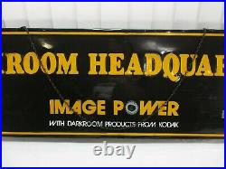 Vintage Kodak Image Power Darkroom Headquarters Hanging 2-Sided Sign Display