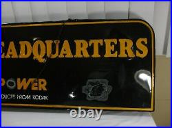 Vintage Kodak Image Power Darkroom Headquarters Hanging 2-Sided Sign Display