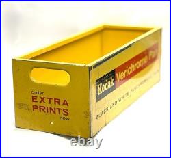 Vintage Kodak Metal Container Store Display Camera Film File Box