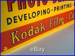 Vintage Kodak Photo Department Lighted Store Display Sign Film Cameras A6-451
