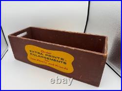 Vintage Kodak Photo Film Prints Wood Wooden Store Countertop Display Bin Drawer
