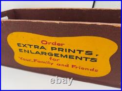 Vintage Kodak Photo Film Prints Wood Wooden Store Countertop Display Bin Drawer