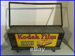 Vintage Kodak Verichrome Film Metal Store Display Rack Collectible