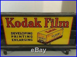 Vintage Kodak Verichrome Film Metal Store Display Rack Collectible