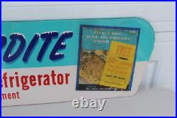 Vintage Kordite Metal Rack Topper Sign Freezer Bags Double Sided 29 x 9.25