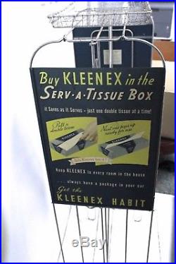 Vintage Kotex Sanitary Napkin Store Display Rack Kleenex RARE LARGE 1940s-50s