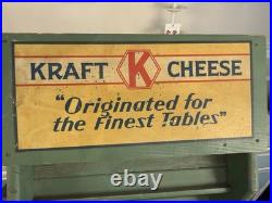 Vintage Kraft Cheese Wooden Counter Display Rack Original Advertising Piece