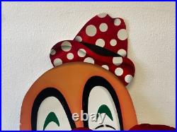 Vintage Kraft Clown Advertising Sign Store Display Circus Carnival Art