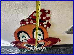 Vintage Kraft Clown Advertising Sign Store Display Circus Carnival Art