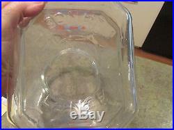 Vintage LANCE Cracker Store Display Glass Jar 8-Sided 12 w Original Metal Lid