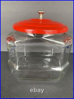 Vintage LANCE Glass Display Jar 1940's/50's Near Perfect Condition Original