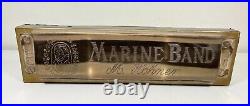 Vintage LARGE M HOHNER Marine Band Harmonica Store Display Sign 24