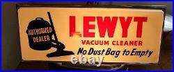 Vintage LEWYT Vacuum Cleaner Lighted Store Display Sign 14 inch Works