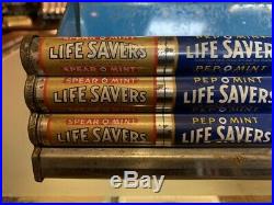 Vintage LIFE SAVERS Mints Candy Retail Display Case WATCH VIDEO