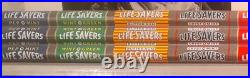 Vintage LIFESAVERS Flavor Candy Metal Store Shelf Display Tin Litho 24 Long