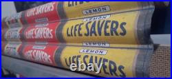 Vintage LIFESAVERS Flavor Candy Metal Store Shelf Display Tin Litho 24 Long