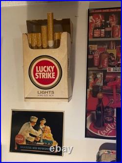 Vintage LUCKY STRIKE LIGHT TOASTED Cigarette Display 1980s
