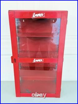 Vintage Lance Candy Glass Metal Store Display Cabinet Case Advertising Sign