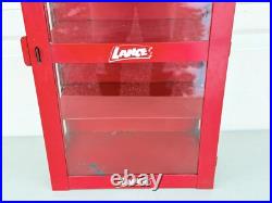 Vintage Lance Candy Glass Metal Store Display Cabinet Case Advertising Sign