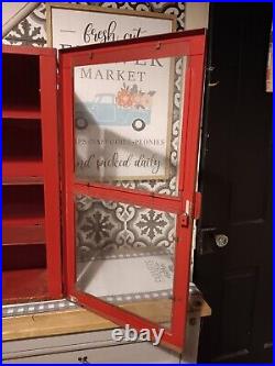 Vintage Lance Candy Jar Glass Metal Store Display Cabinet Case Advertising Sign