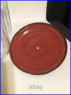 Vintage Lance Jar With Metal LID 12 Inches
