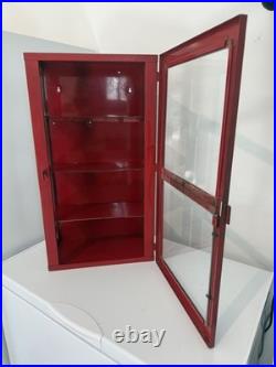 Vintage Lance Snack Co. Countertop Wall Store Display Red Steel Cabinet 26x14x9