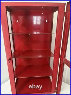 Vintage Lance Snack Co. Countertop Wall Store Display Red Steel Cabinet 26x14x9