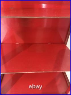 Vintage Lance Snack Co. Countertop Wall Store Display Red Steel Cabinet 26x14x9