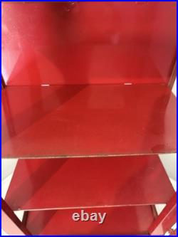 Vintage Lance Snack Co. Countertop Wall Store Display Red Steel Cabinet 26x14x9