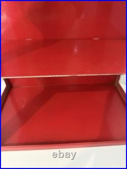 Vintage Lance Snack Co. Countertop Wall Store Display Red Steel Cabinet 26x14x9