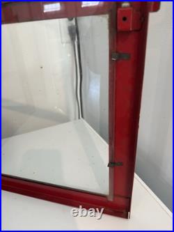 Vintage Lance Snack Co. Countertop Wall Store Display Red Steel Cabinet 26x14x9
