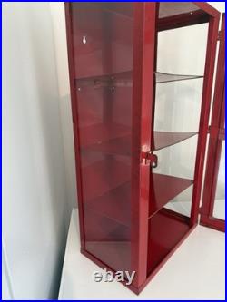 Vintage Lance Snack Co. Countertop Wall Store Display Red Steel Cabinet 26x14x9