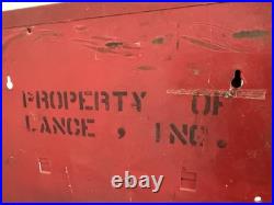 Vintage Lance Snack Co. Countertop Wall Store Display Red Steel Cabinet 26x14x9