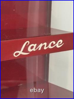 Vintage Lance Snack Co. Countertop Wall Store Display Red Steel Cabinet 26x14x9