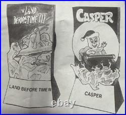 Vintage Land Before Time III & Casper VHS Video Store Movie Display Standee 3D