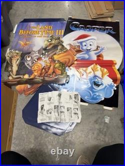 Vintage Land Before Time III & Casper VHS Video Store Movie Display Standee 3D