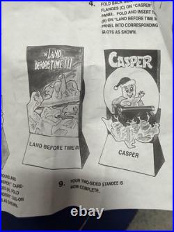 Vintage Land Before Time III & Casper VHS Video Store Movie Display Standee 3D