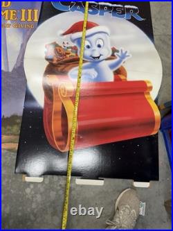 Vintage Land Before Time III & Casper VHS Video Store Movie Display Standee 3D