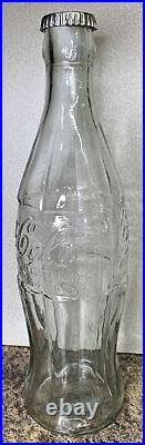 Vintage Large 20 Coca Cola Glass Store Display Bottle Christmas Dec. 25, 1923