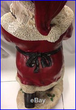 Vintage Large 3 foot Santa Claus Figure Store Display w Serving Tray Christmas